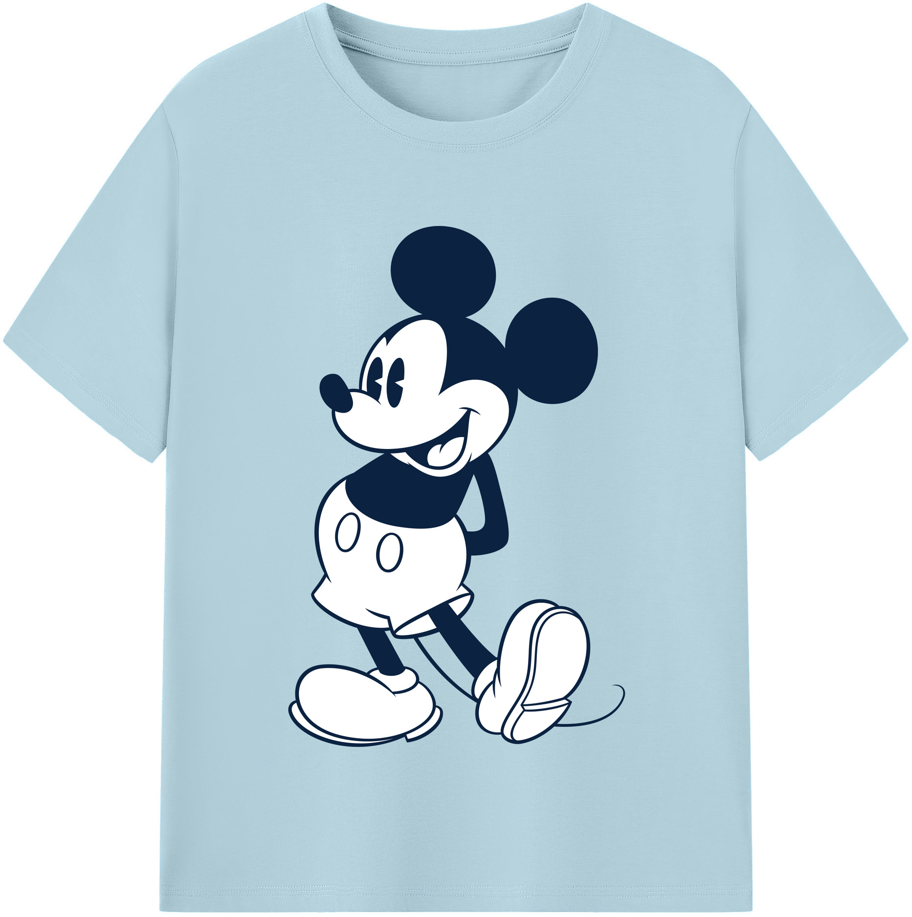 （画像用） ミッキーマウス Mickey Mouse 綿100％半袖Tシャツ（フロントプリント）
